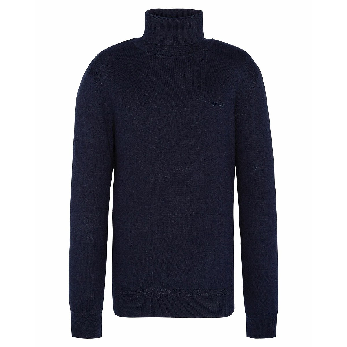 Pull col roulé bleu marine, SCHOTT