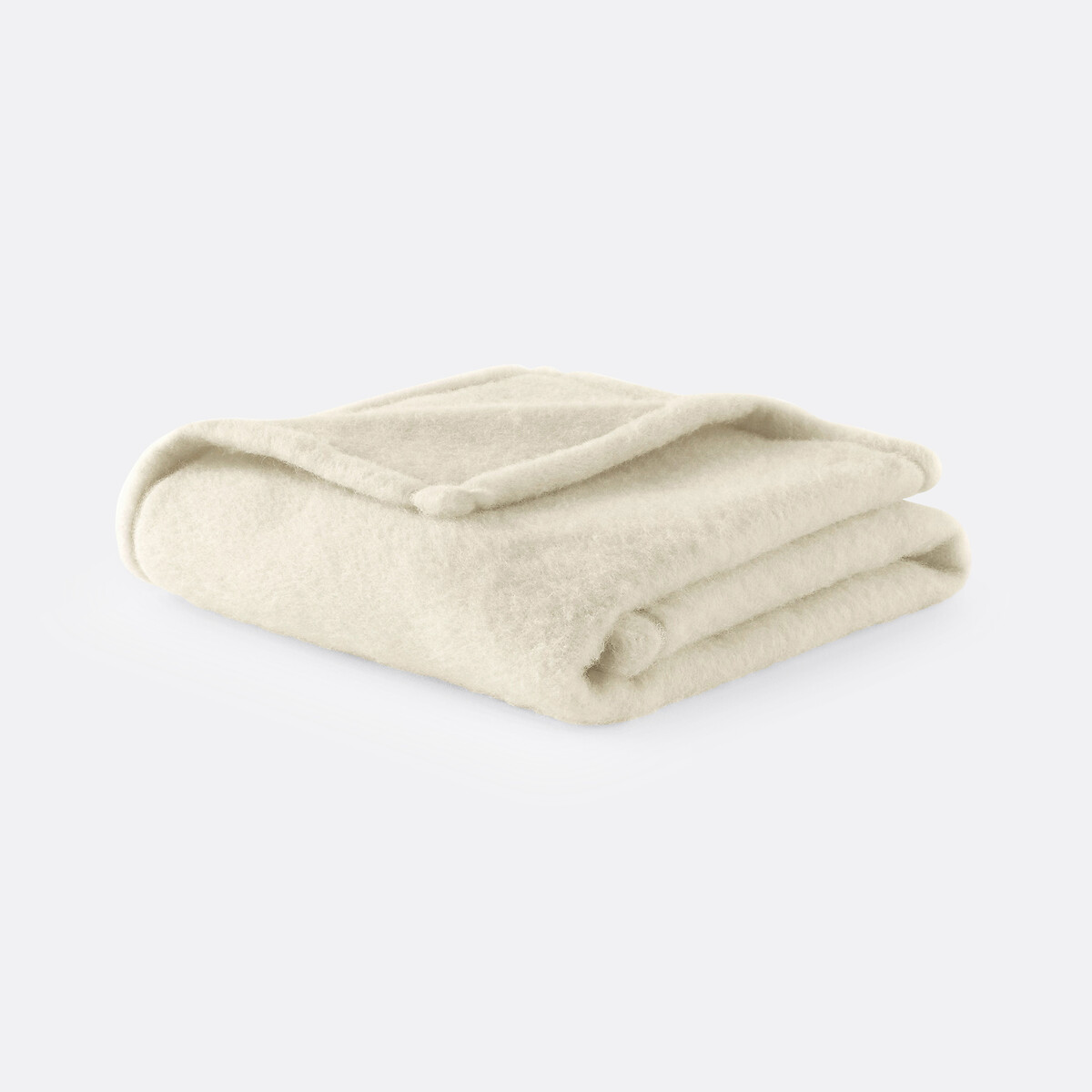 Cobertor em lã virgem Woolmark 350 gr/m² marfim, LA REDOUTE INTERIEURS