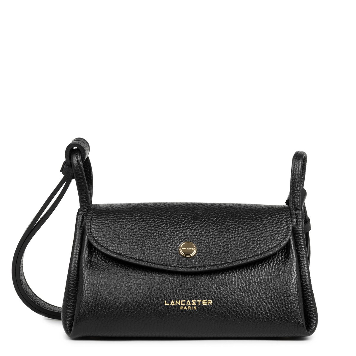 Petit sac trotteur, Made in France ACCORDÉON DOUBLE noir - in - nude, LANCASTER