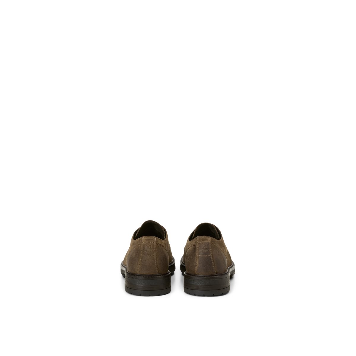 Chaussures à lacets, modèle Rony en cuir velours huilé marron, MARC O'POLO