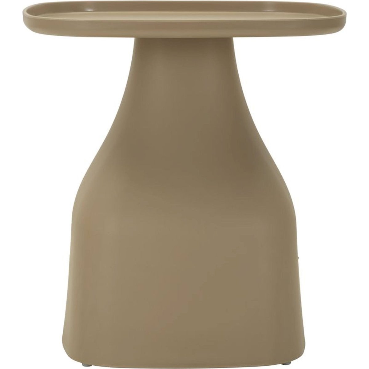 Table basse plateau carré base sculpturale MODERN gris, RECOLLECTION