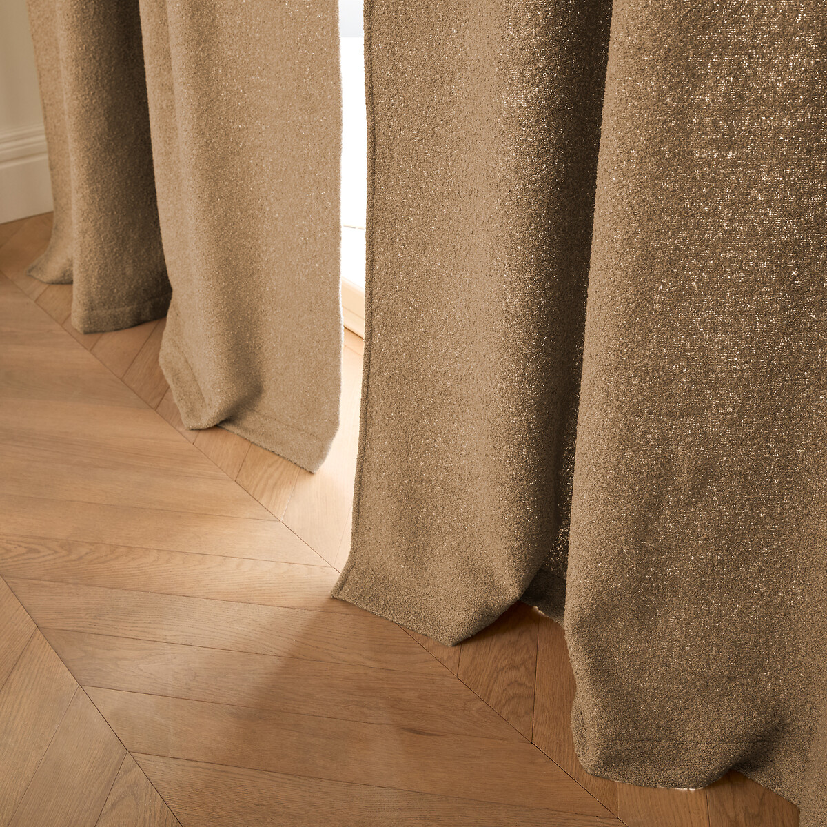 Belvini Curtain in Fleece with Hidden Tabs tobacco beige, AM.PM