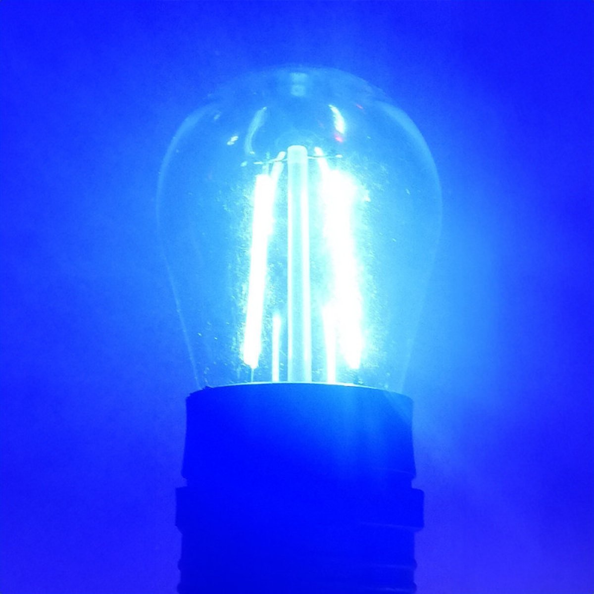 Ampoule filament Bleu E27 2W pour guirlande guinguette transparent, MILLUMINE