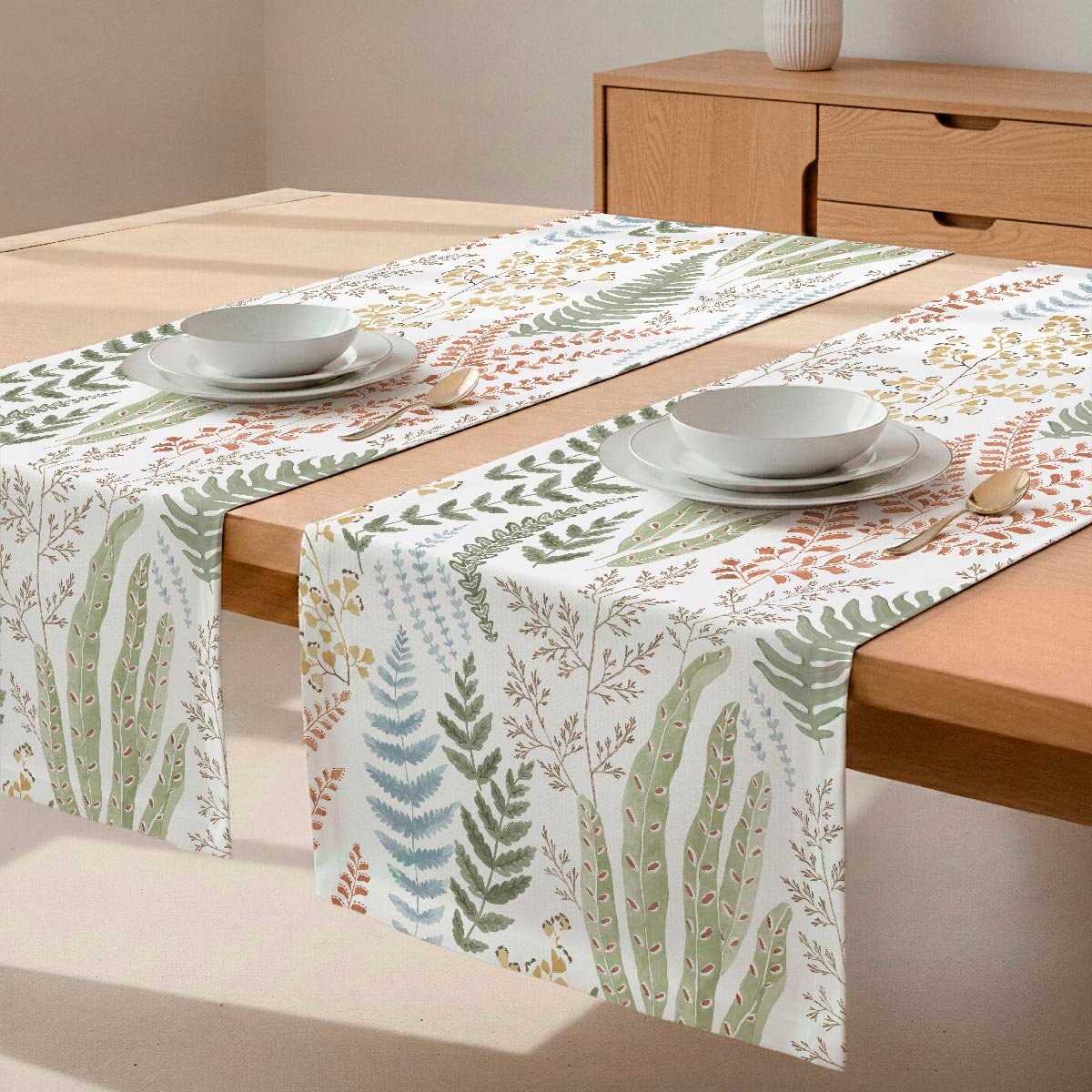 Chemin de table en coton Helecho multicolor, NAF NAF HOME