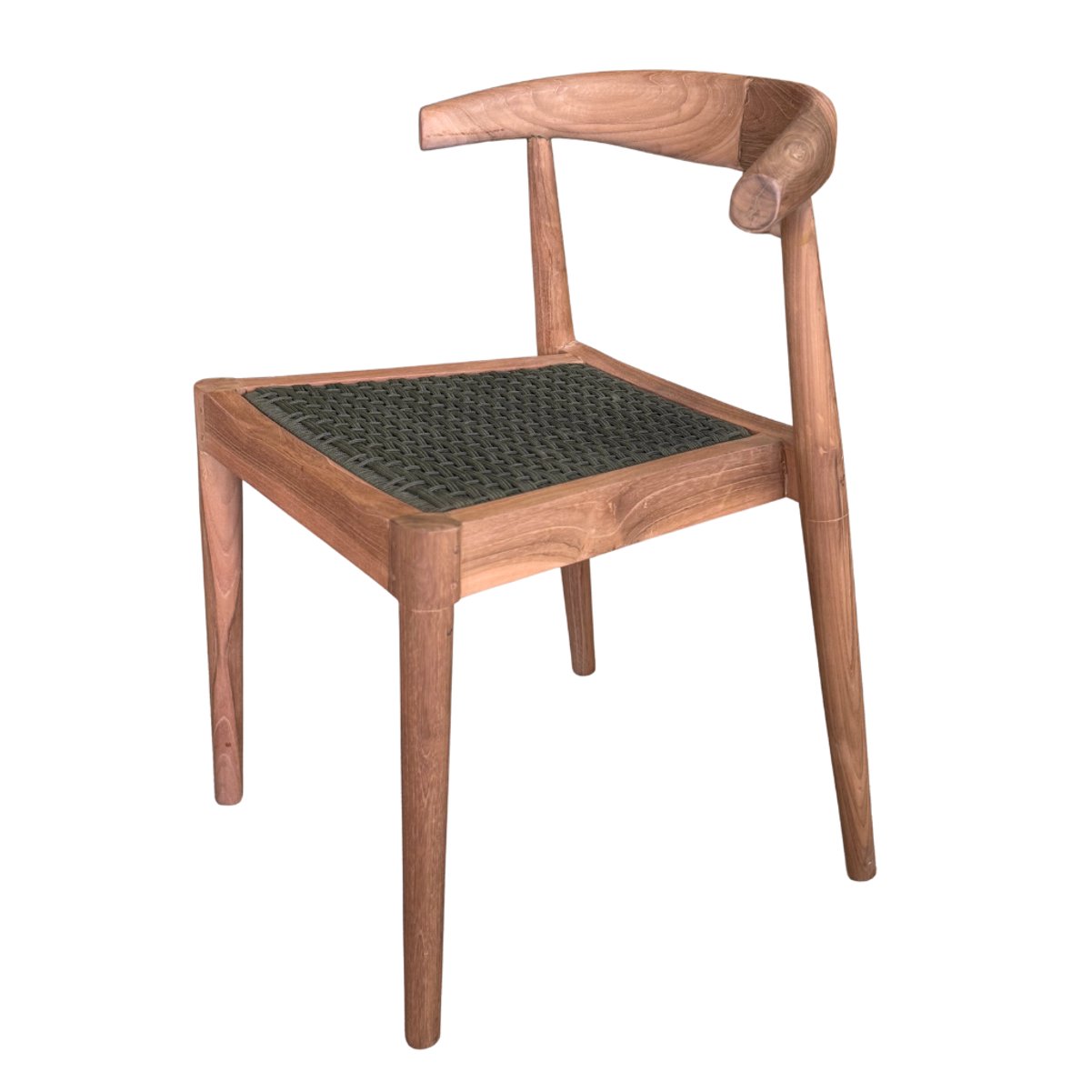 Chaise en bois de teck et corde synthétique AMBIA vert, HYDILE