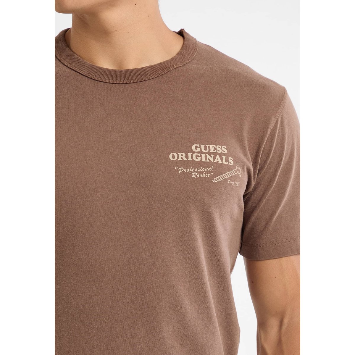 T-Shirt Logo Imprimé marron, GUESS JEANS