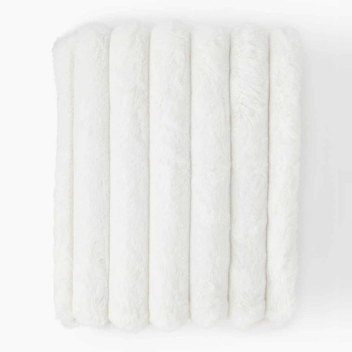 Plaid lapin premium, 130x170cm, polyester recyclé off white, MONOPRIX