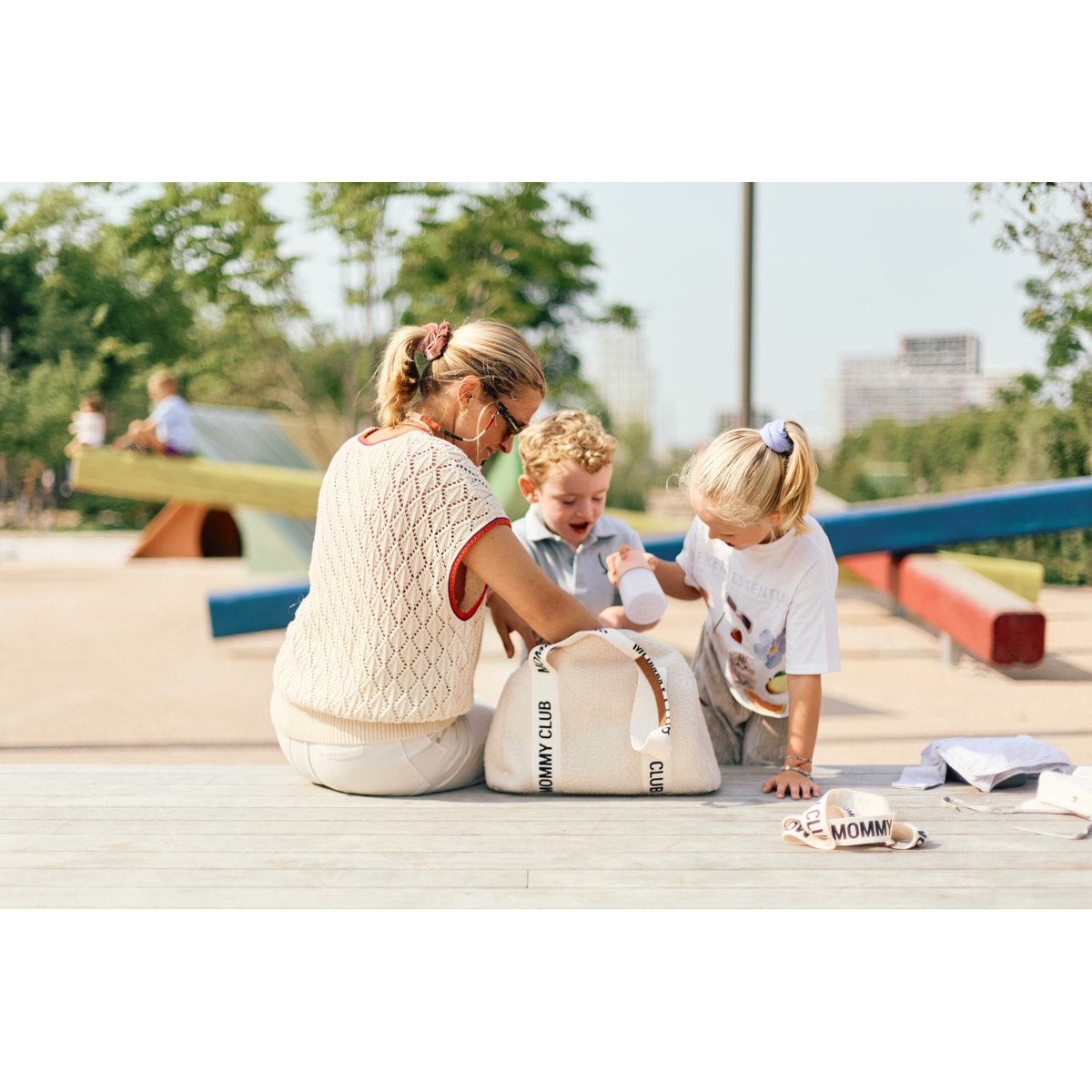 Sac à langer MOMMY CLUB blanc cassé, CHILDHOME