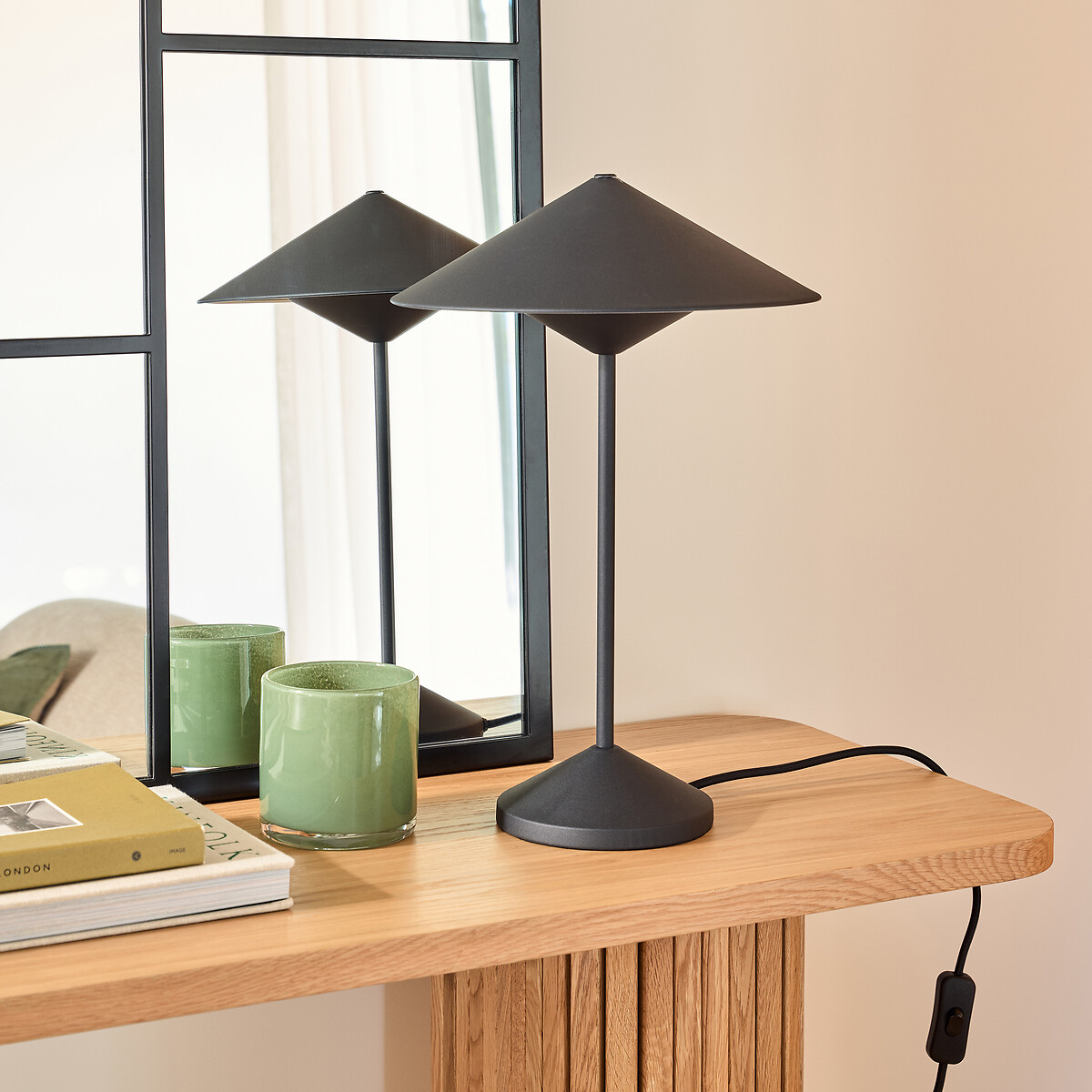 Lampe à poser en métal fer H42 cm, Coney noir, LA REDOUTE INTERIEURS