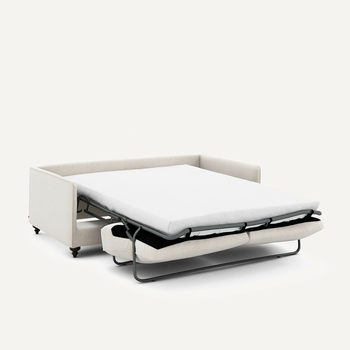 Canapé convertible, en velours chenillé, LAZARE blanc, AM.PM