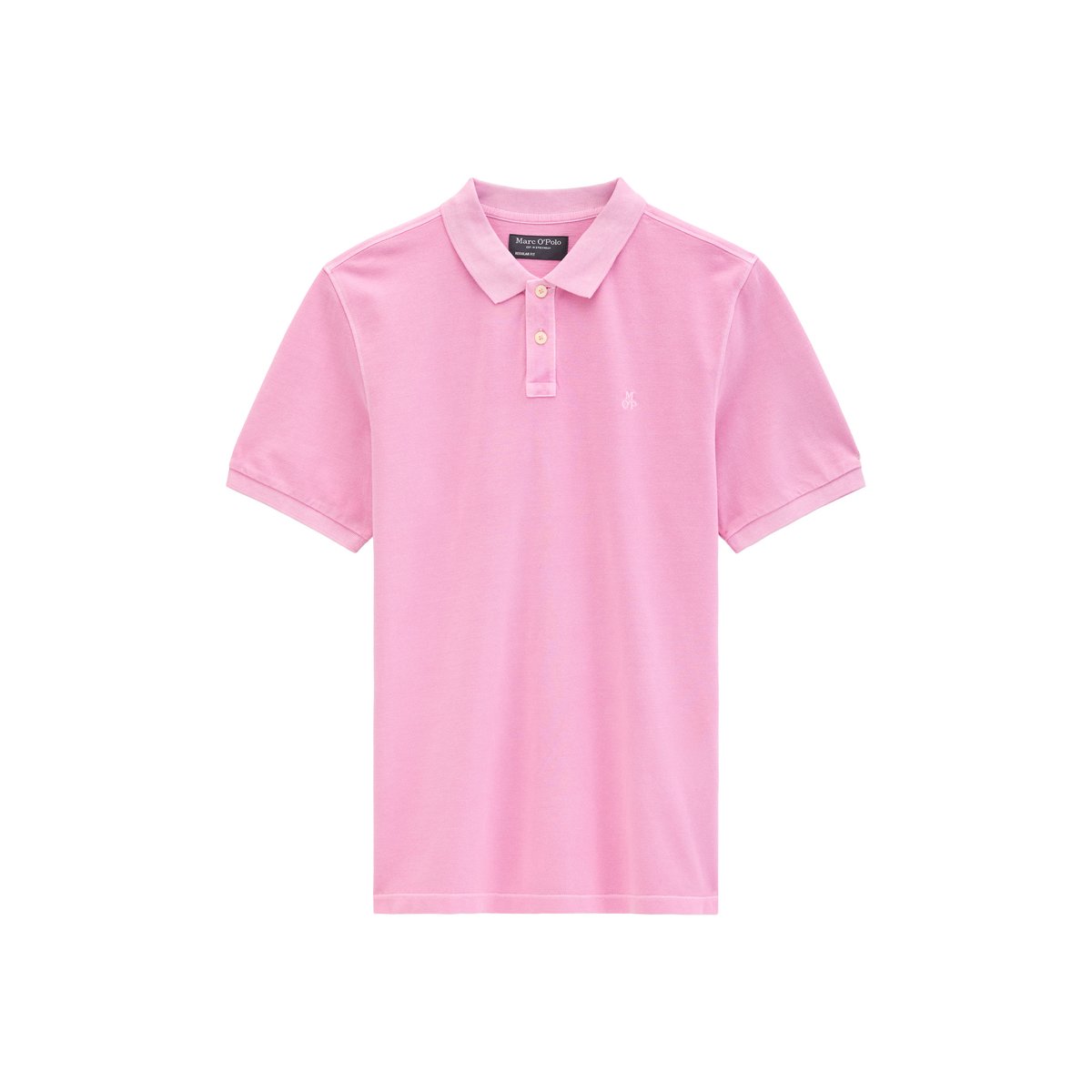 Polo piqué régulier en coton bio rose, MARC O'POLO