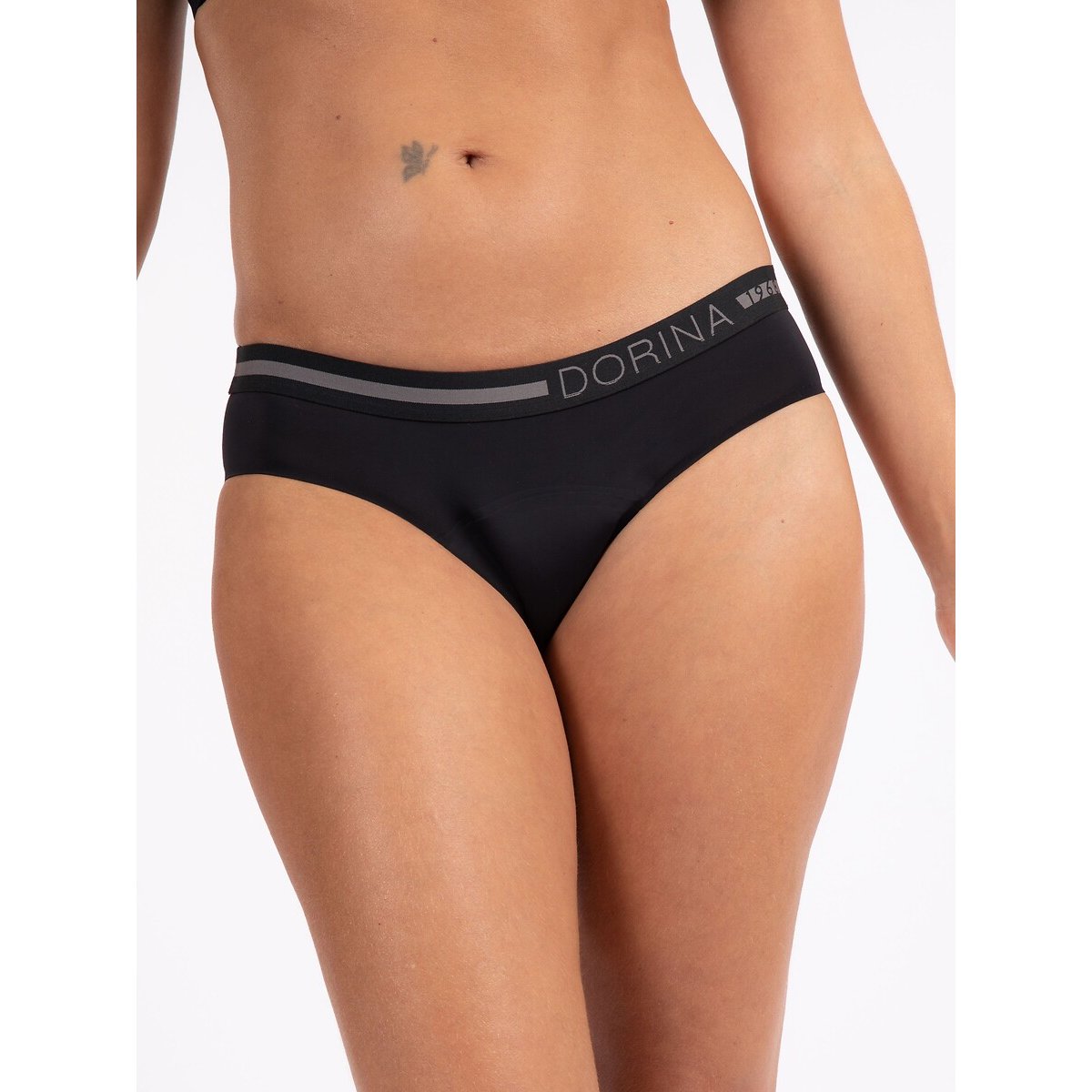 Lote de 2 shorties menstruais recicladas, Eco Moon preto + preto, DORINA