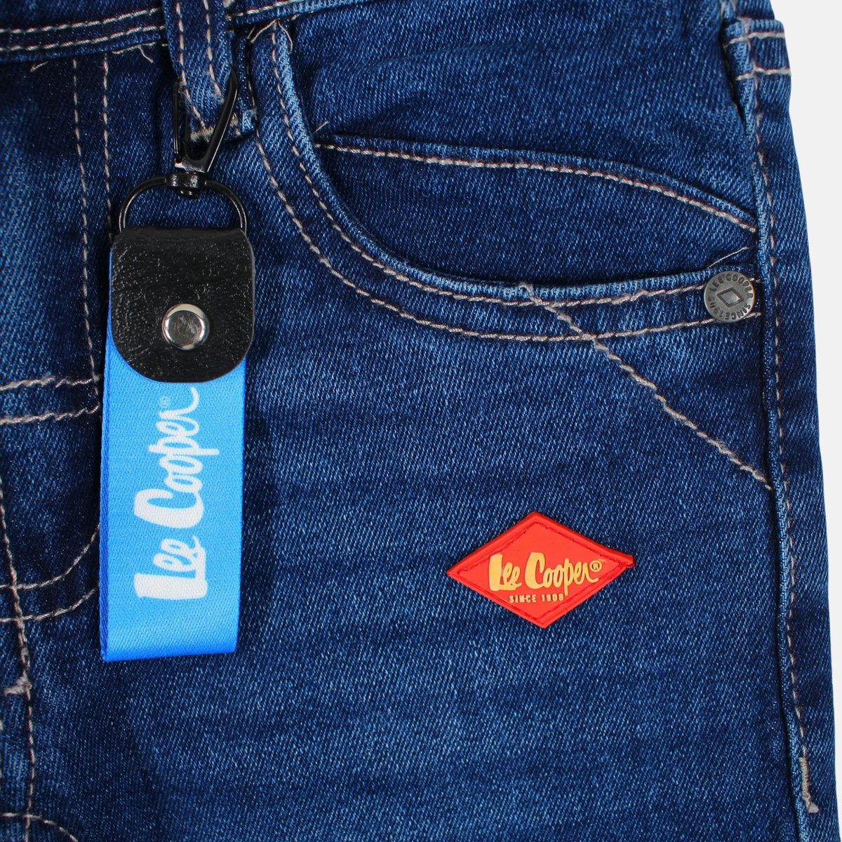 Jean slim 5 poches, coupe droite DENIM bleu brut, LEE COOPER