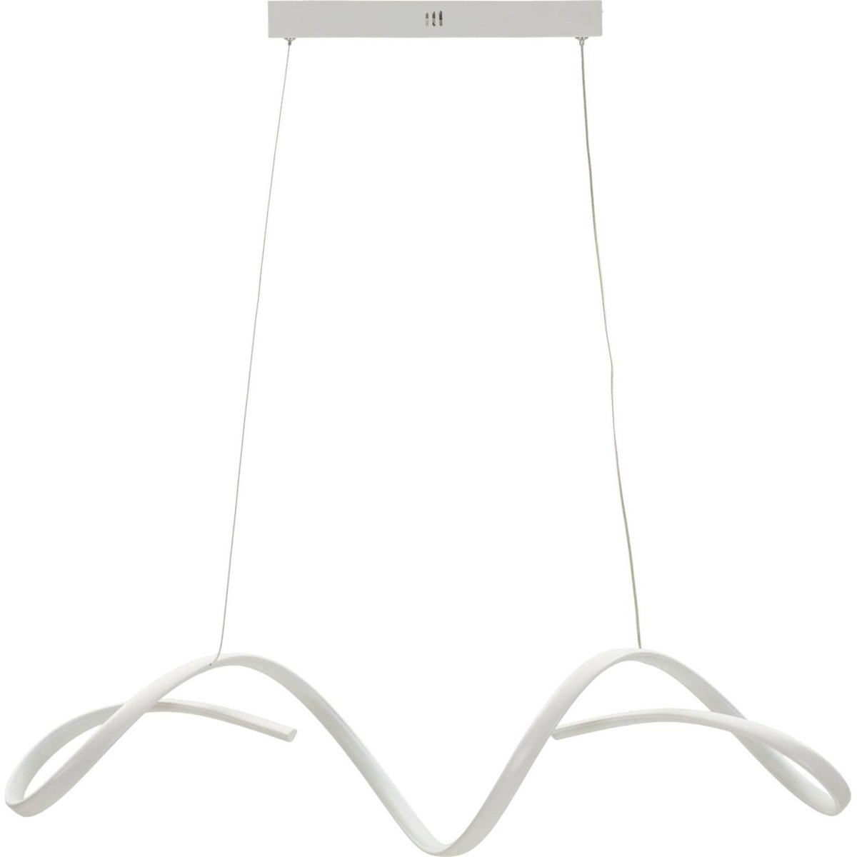 Suspension LED en aluminium ondulée blanc, RECOLLECTION