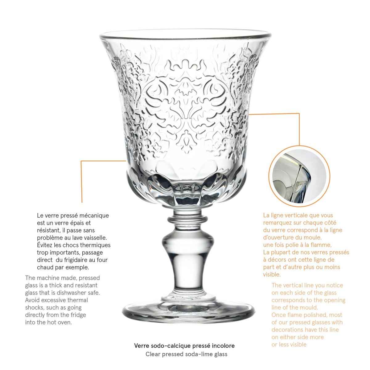 Lot de 6 Verre à eau, AMBOISE transparent, LA ROCHERE