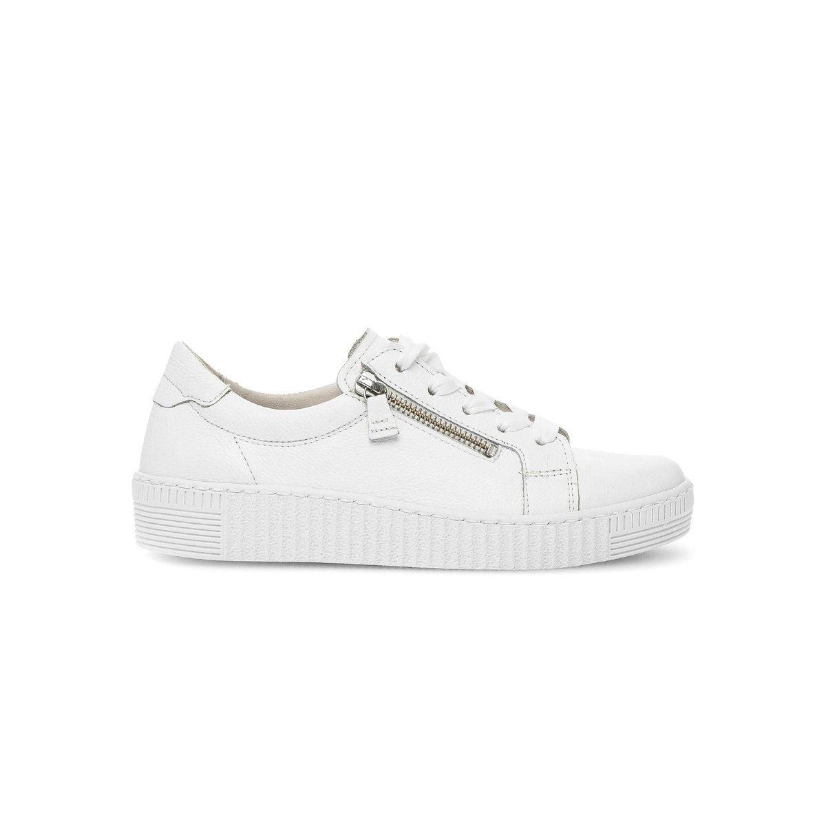 Baskets en cuir à talon compensé blanc, GABOR