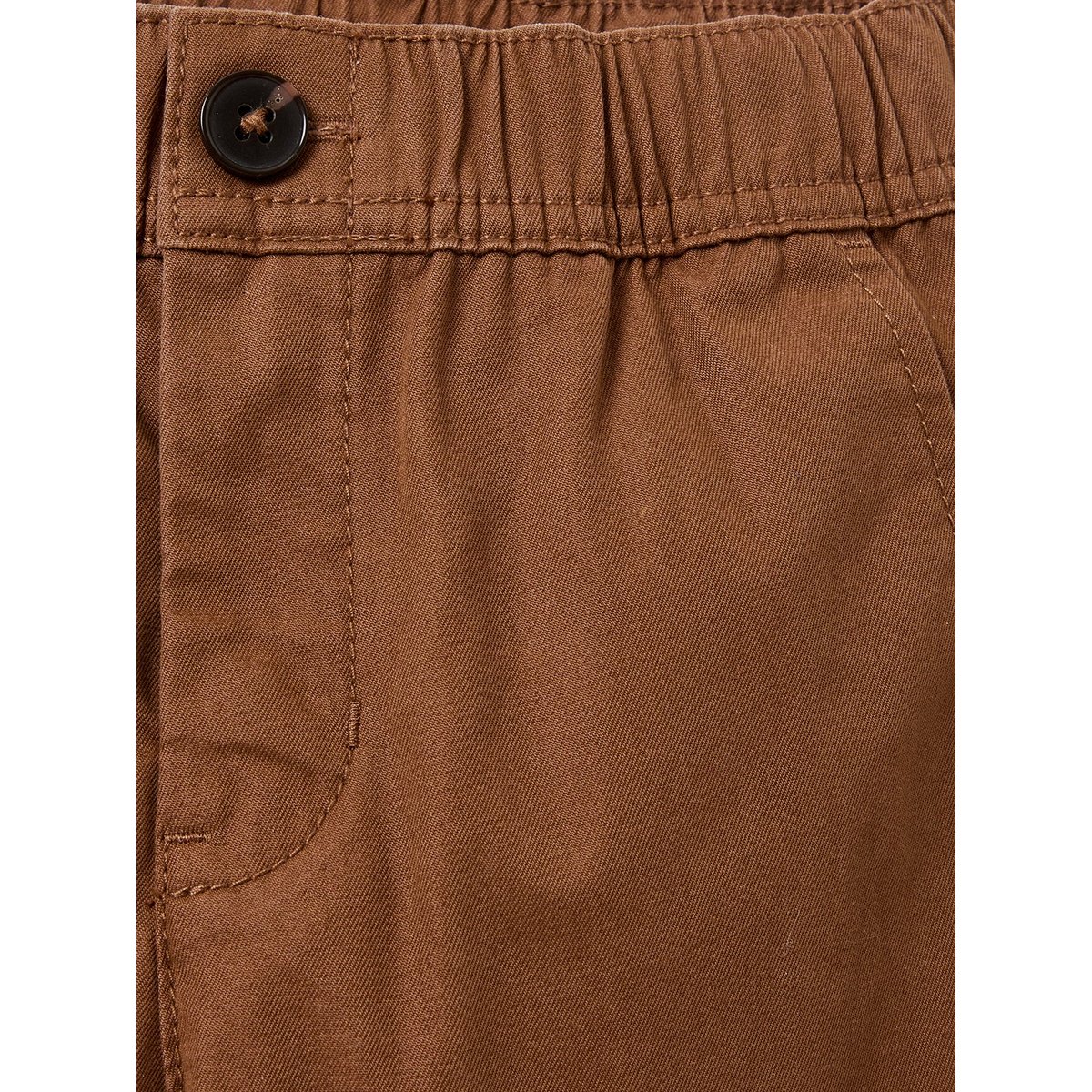 Pantalon relax en twill tabac, CYRILLUS