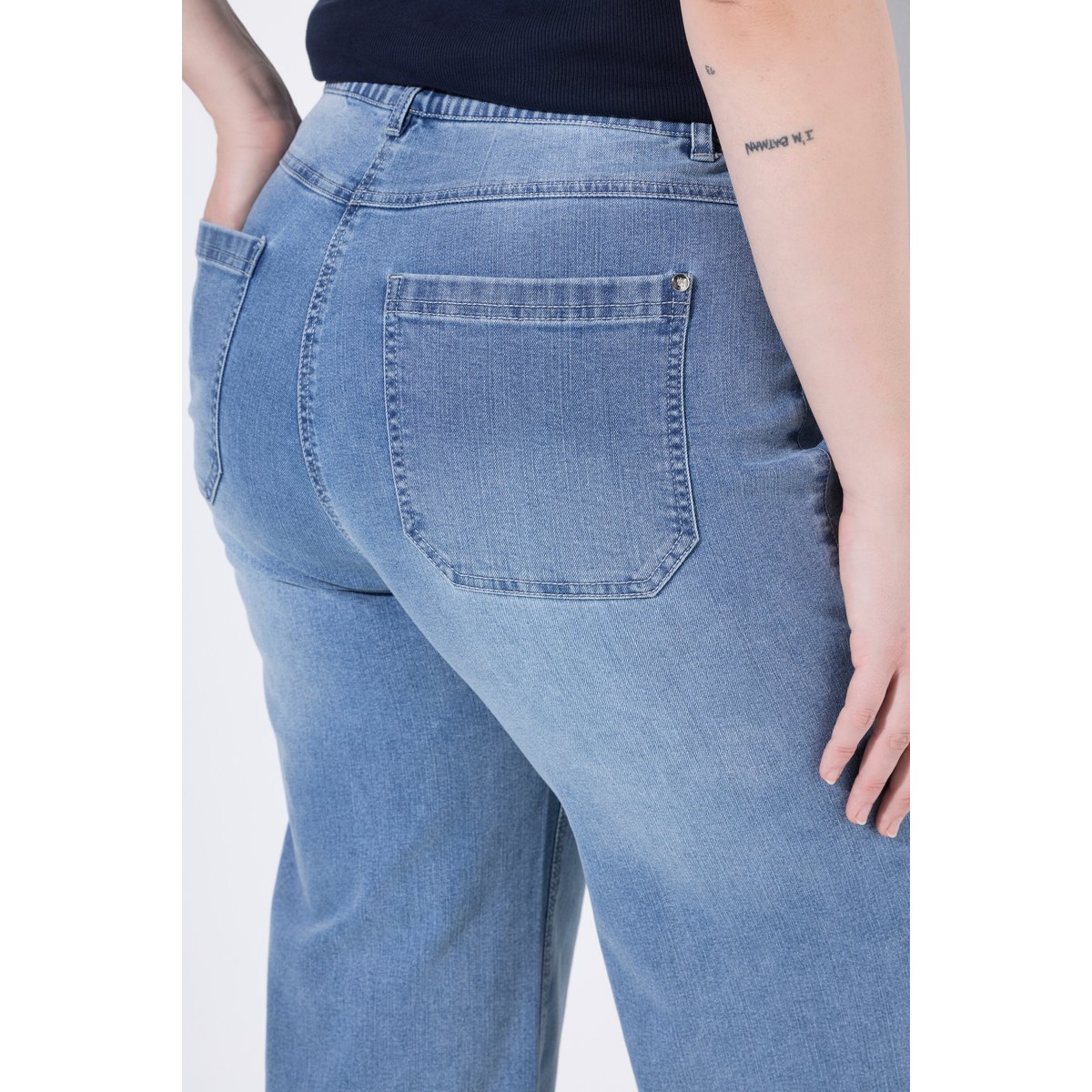 Jupe-culotte en jean Mary bleu clair, ULLA POPKEN