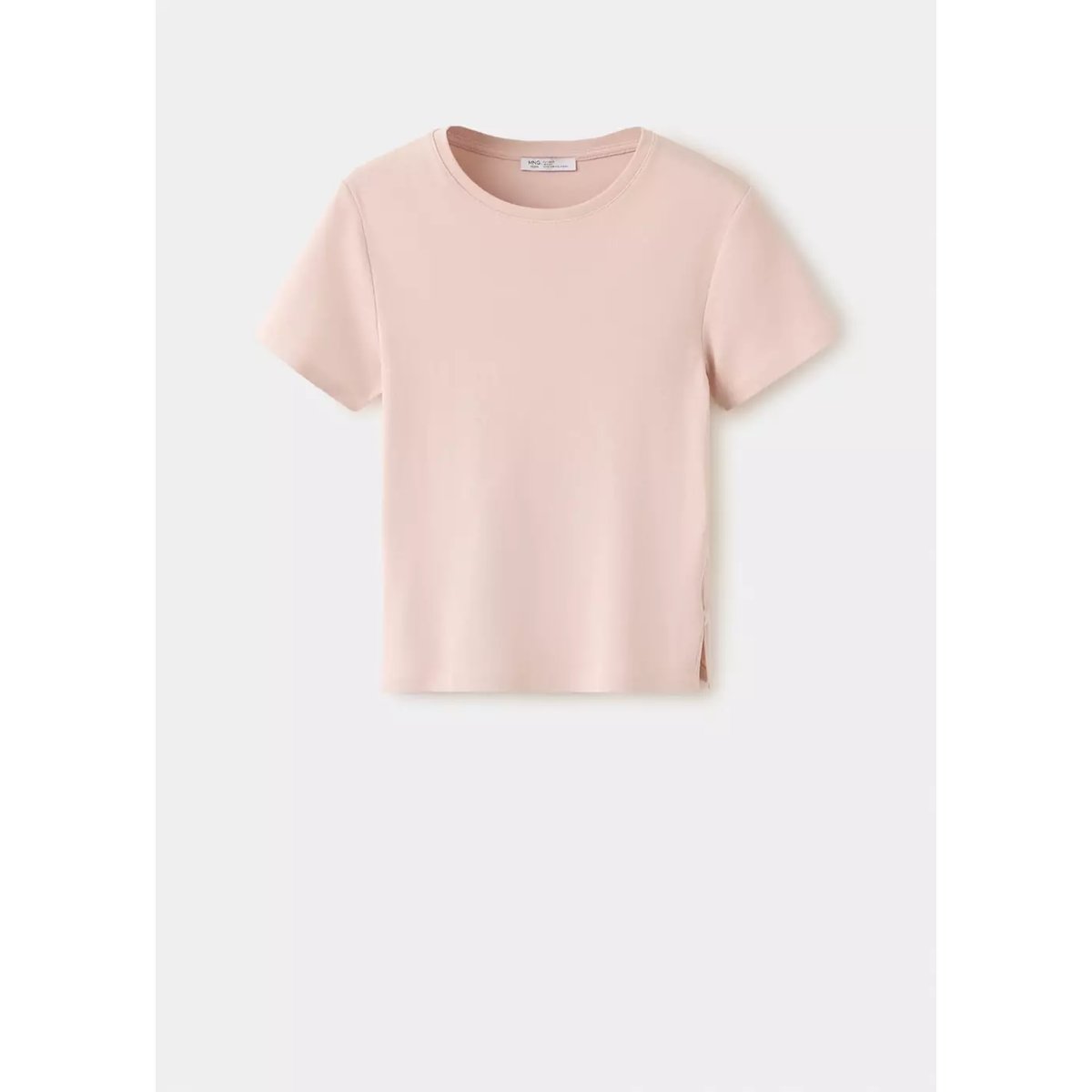 T-shirt détail ouverture rose pastel, MANGO TEEN