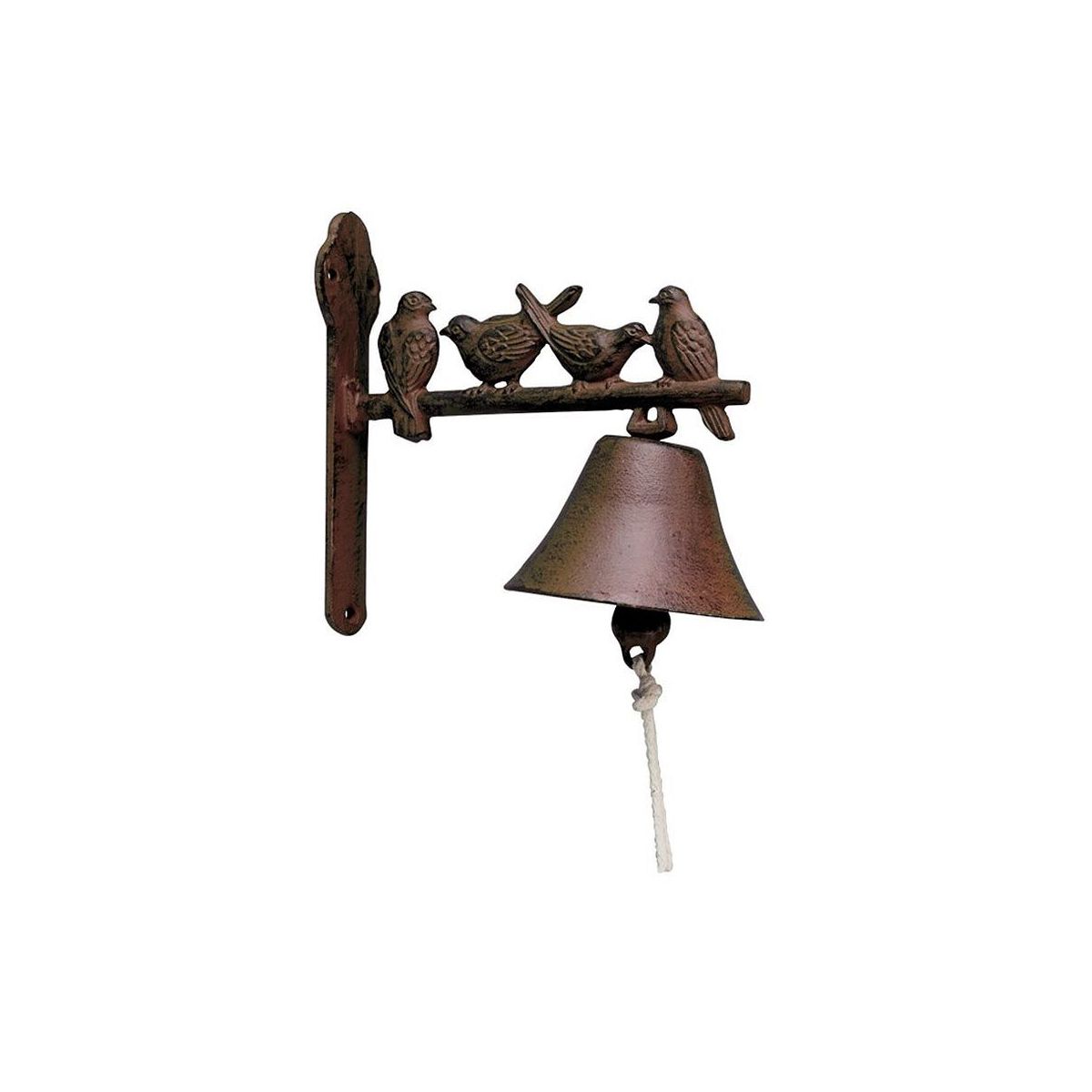 Cloche de jardin en fonte 4 oiseaux rouille "antique", BEST FOR BOOTS