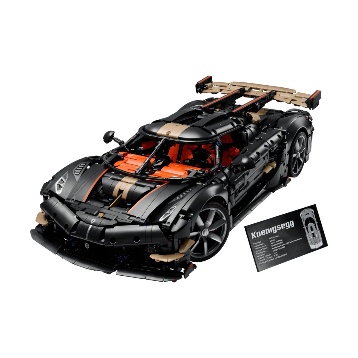 Megacar Sadair's Spear de Koenigsegg noir, LEGO