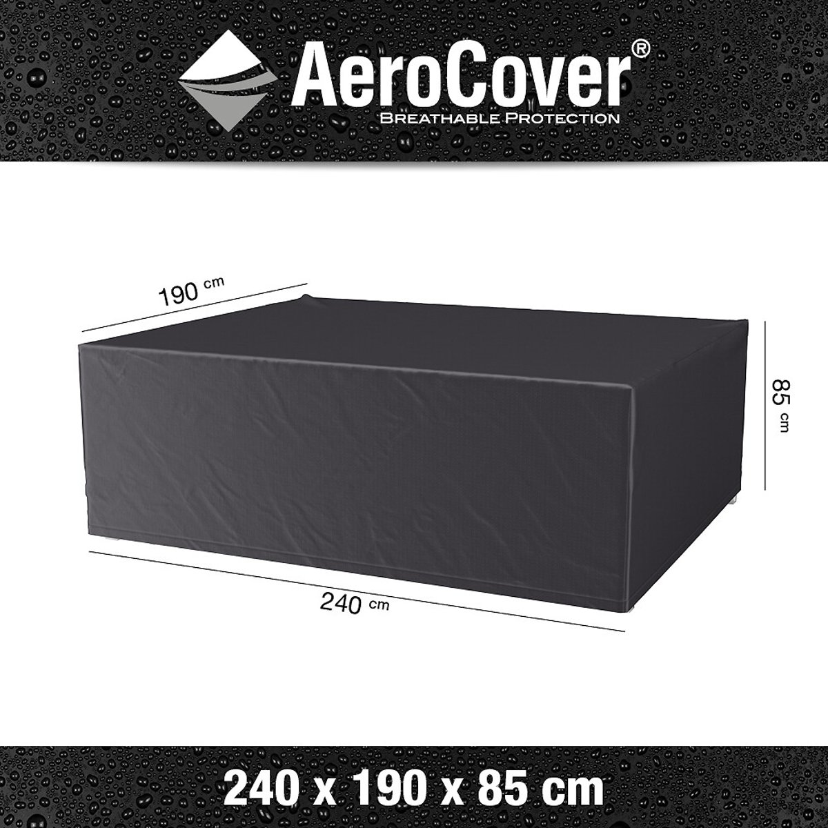 Garden Set Cover 190x240cm grey, AEROCOVER