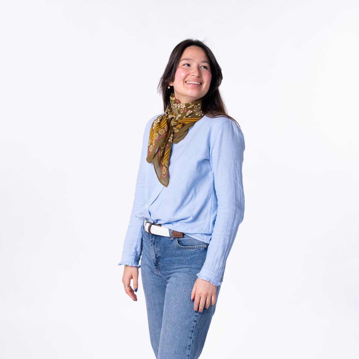Foulard en laine CONSTANCE kaki, BILLYBELT