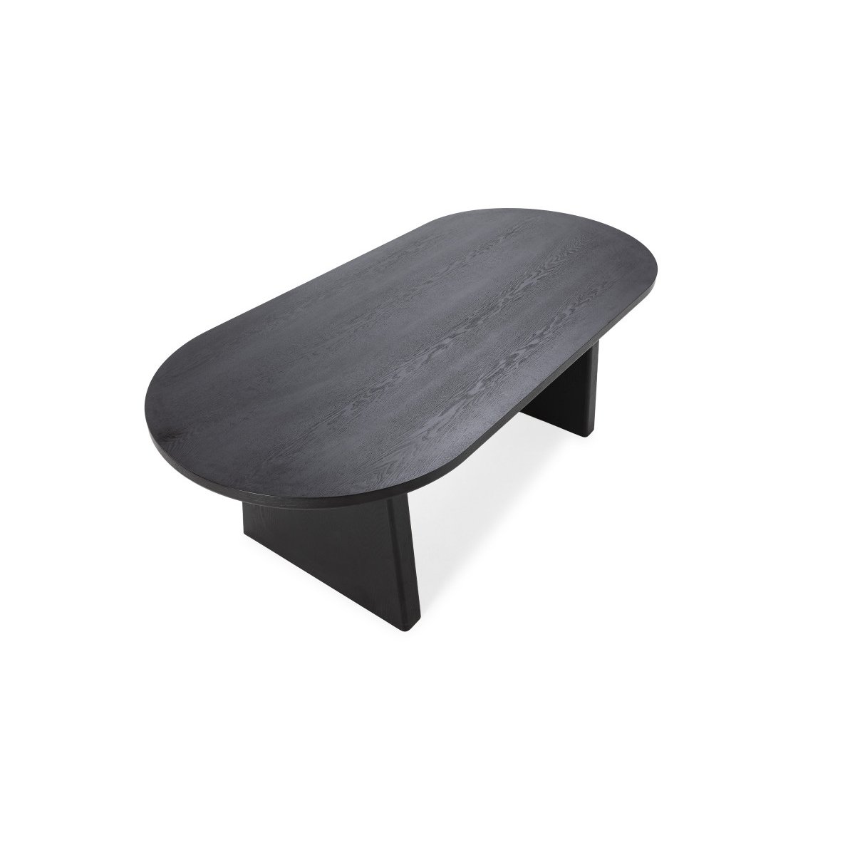 Table à manger ovale 220 cm PABLO placage noyer noir, BOBOCHIC
