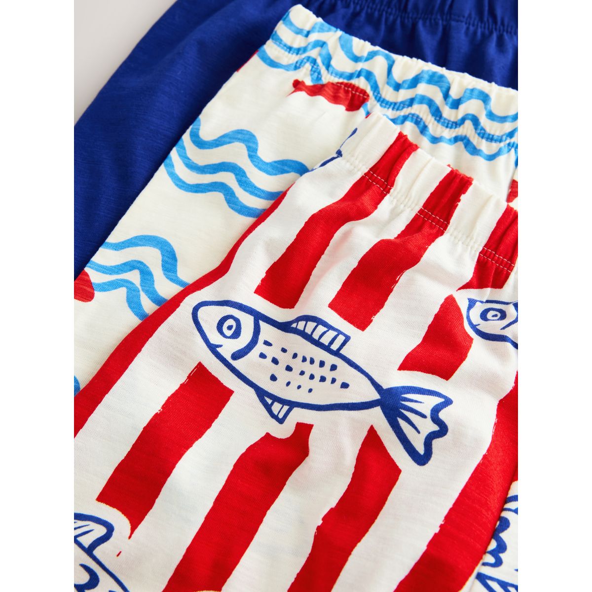 Pyjama short, lot de 3 rouge/bleu/blanc bord de mer, NEXT