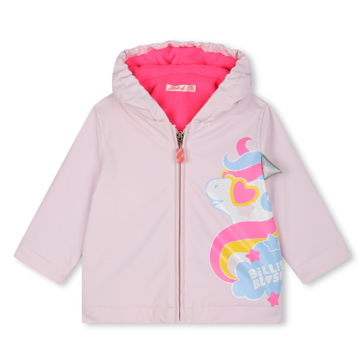 Ciré doublé à capuche baby pink, BILLIEBLUSH
