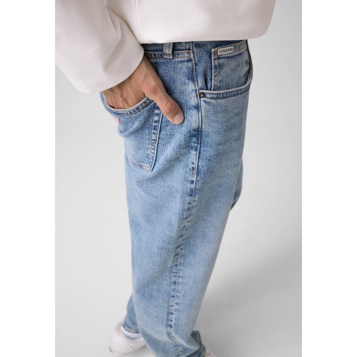 G16 Straight Jean Jambe bleu clair, GUESS JEANS