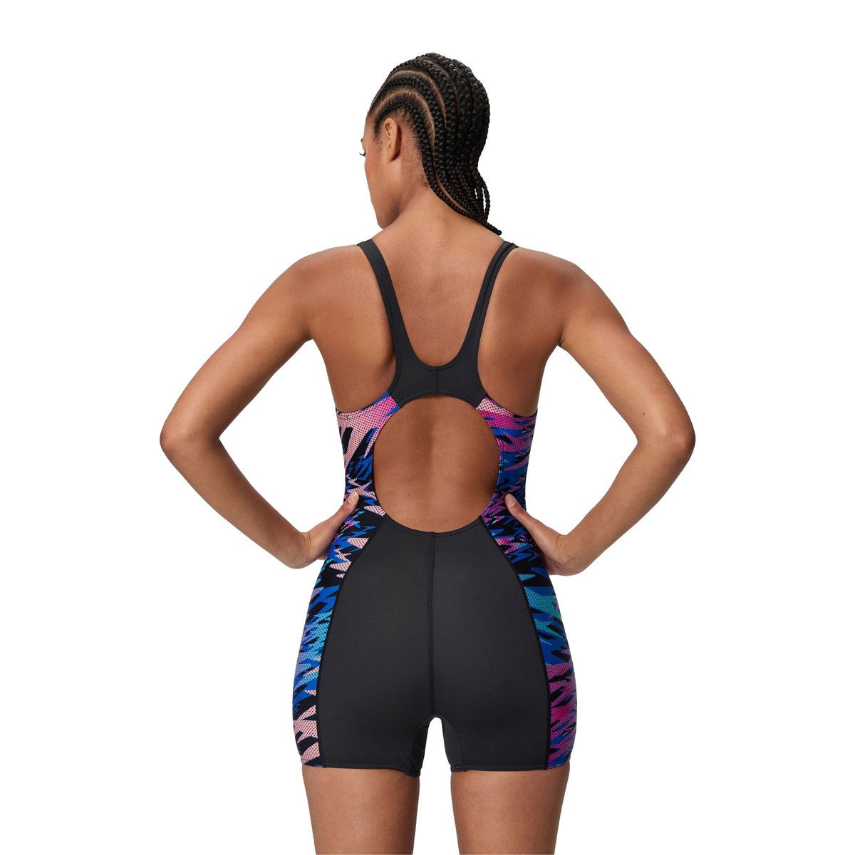Maillot de bain shorty dos nageur motif/style épissage HYPERBOOM noir, SPEEDO