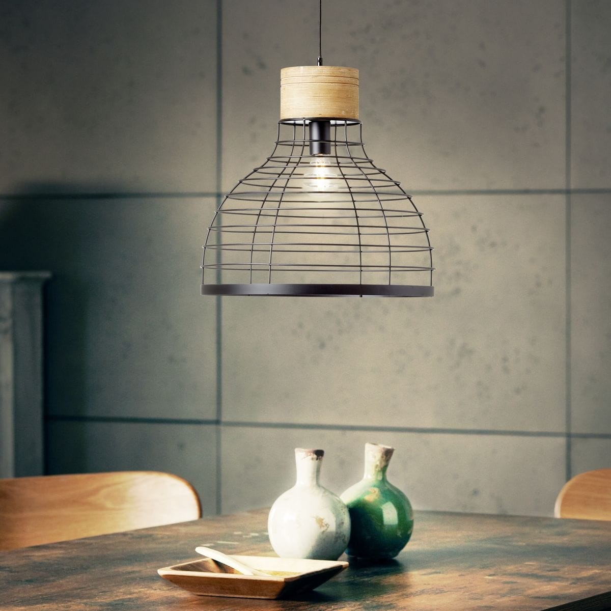 Suspension AVIA noir-bois, BRILLIANT