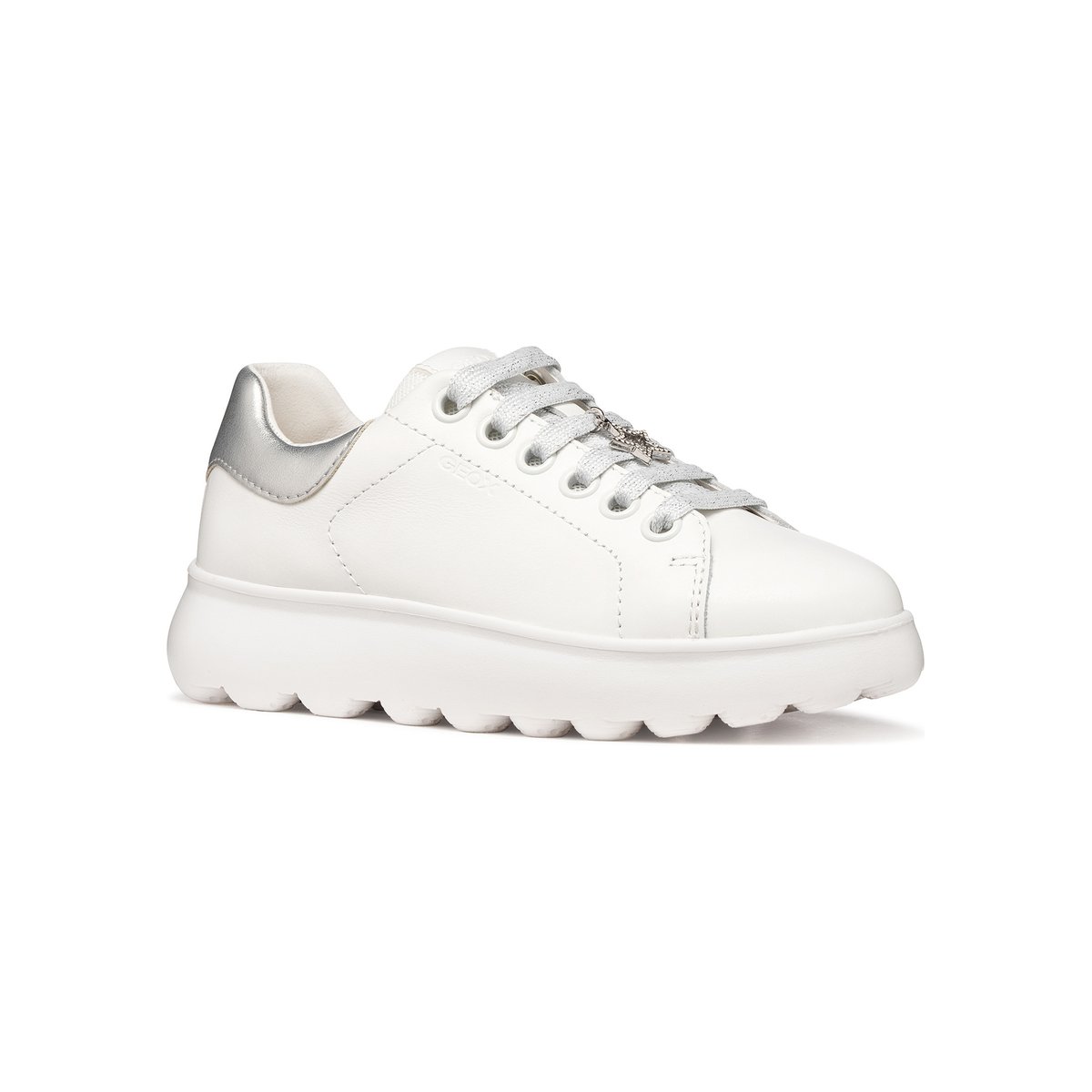 Baskets  J PUFFYPOP blanc/argent, GEOX