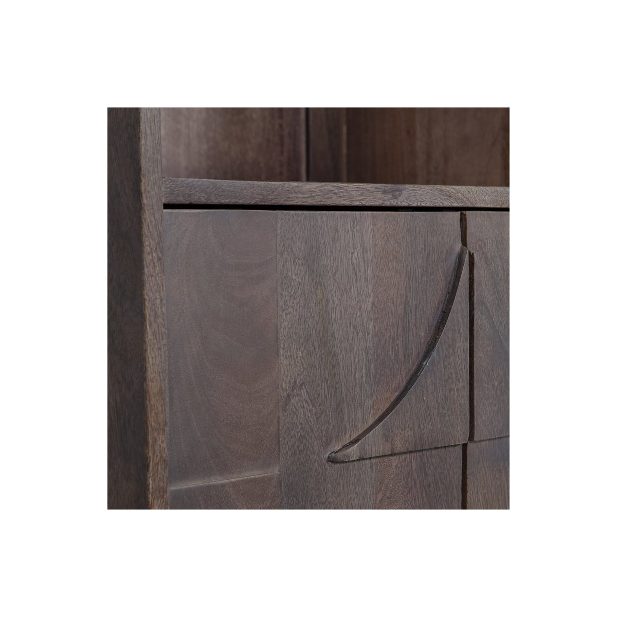Armoire 4 portes en manguier DRAW noyer, WOOOD