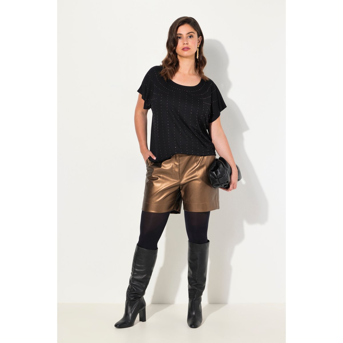 Short en similicuir or cuivre, ULLA POPKEN