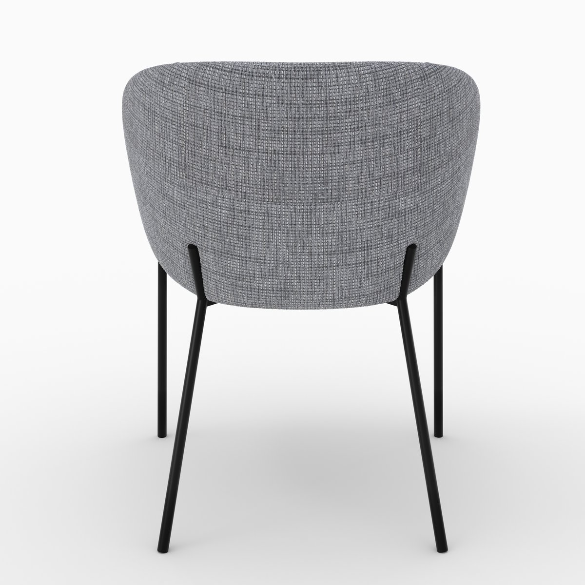 Chaise en tissu - ANDY gris chiné, MAISON PAVANE