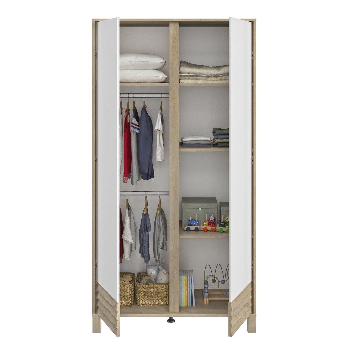 Armoire 2 portes ACHILLE beige, GALIPETTE