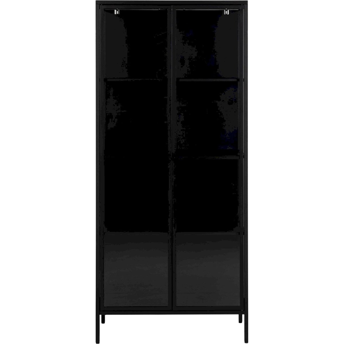 Vitrine 2 portes métal collection RONDAN noir, RECOLLECTION