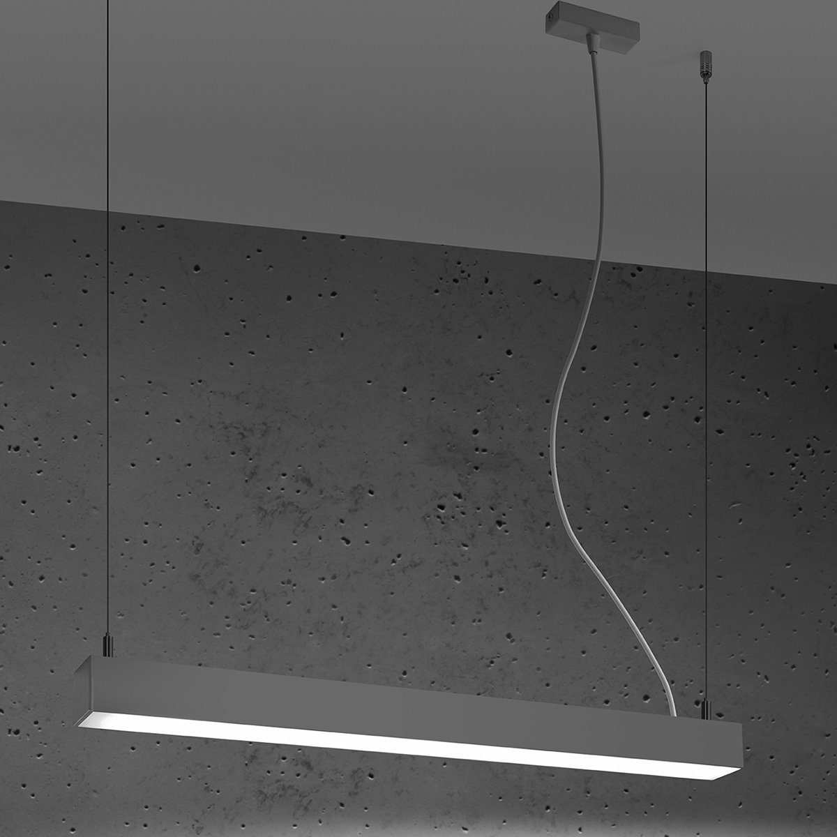 Suspension Aluminium Gris LED 1 Pinne gris, EDEN