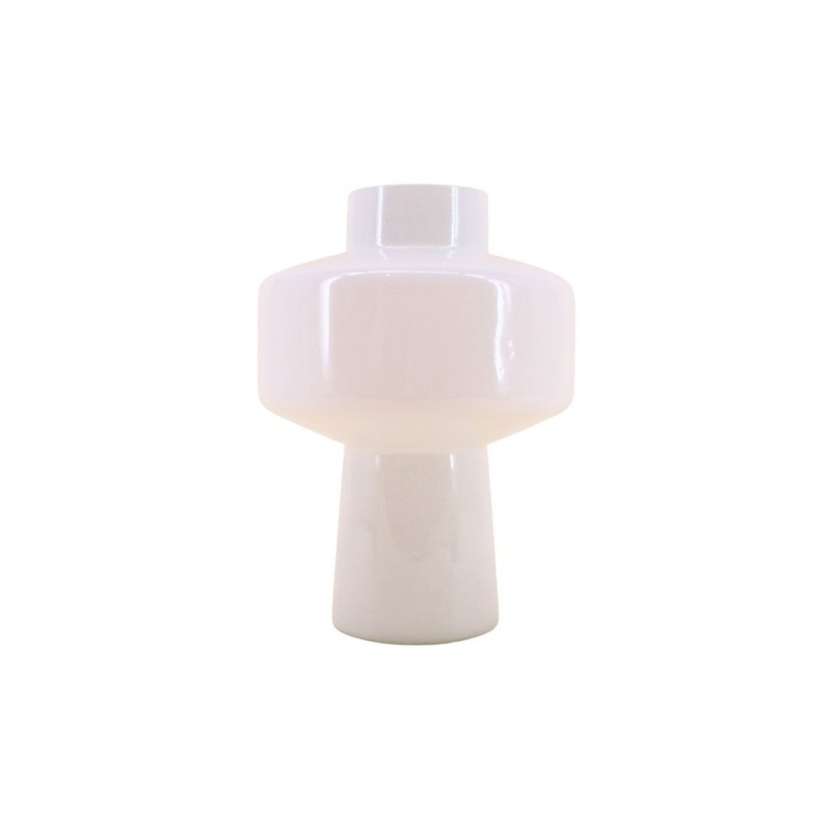 Vase géométrique en verre, H27cm blanc, DECOSTAR