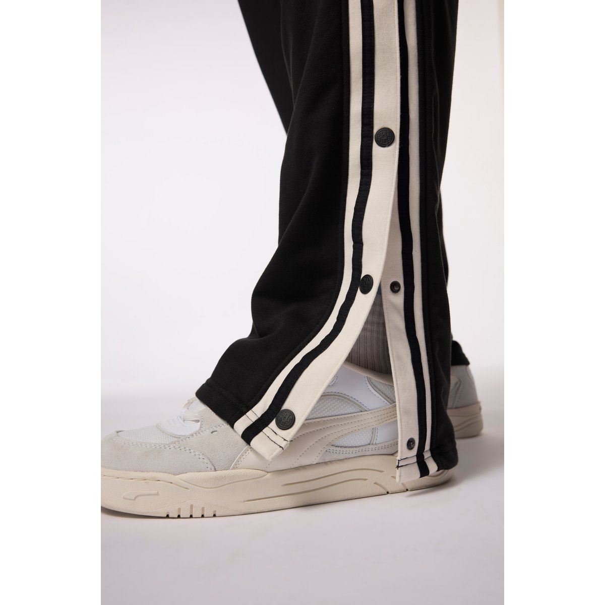Pantalon en molleton, taille élastique noir, STHUGE