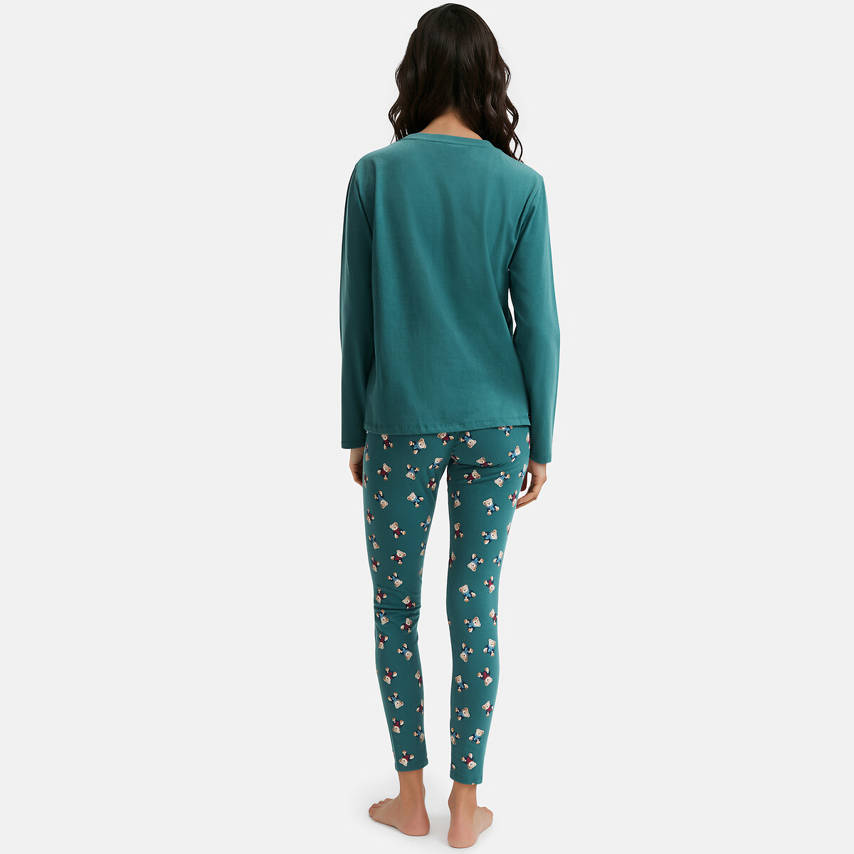Tweedelige pyjama van jersey, met berenprint bedrukt, SO'HOME