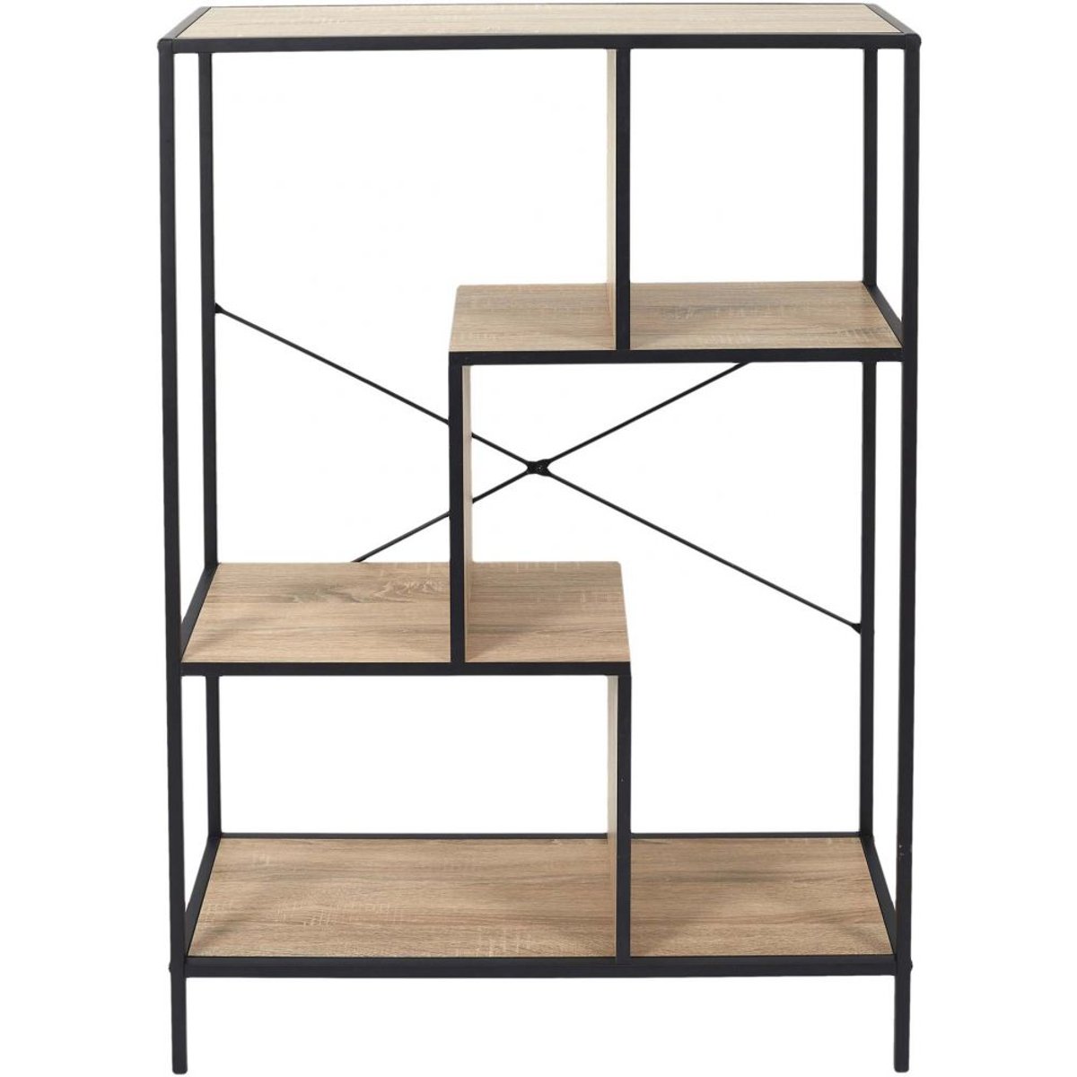 Etagère 4 niveaux design industriel EDISON noir, THE HOME DECO FACTORY