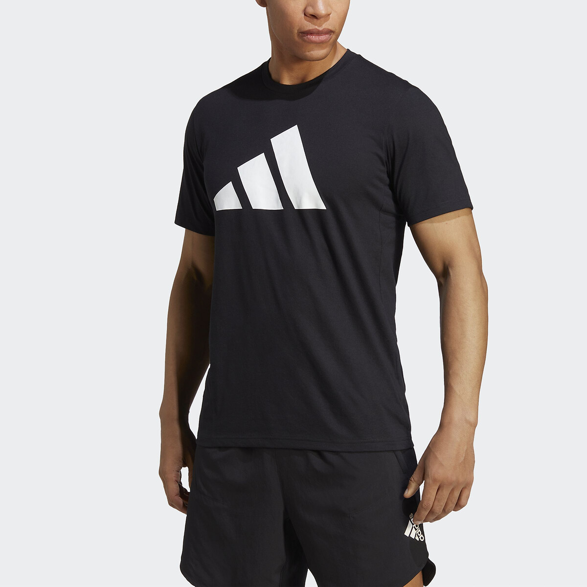 Recycled Crew Neck T-Shirt with Short Sleeves black, adidas Performance