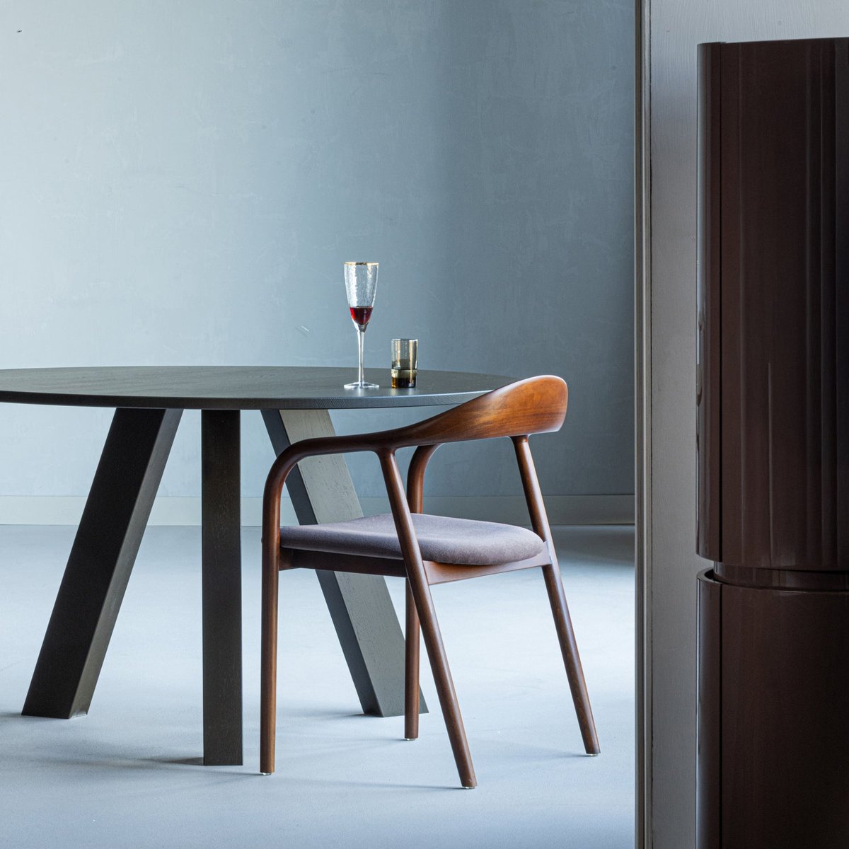 Chaise de salle à manger en bois de hêtre BRAN marron, WOOOD