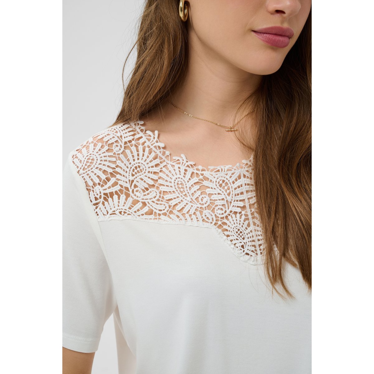 T-shirt à manches courtes blanc snow white, CREAM