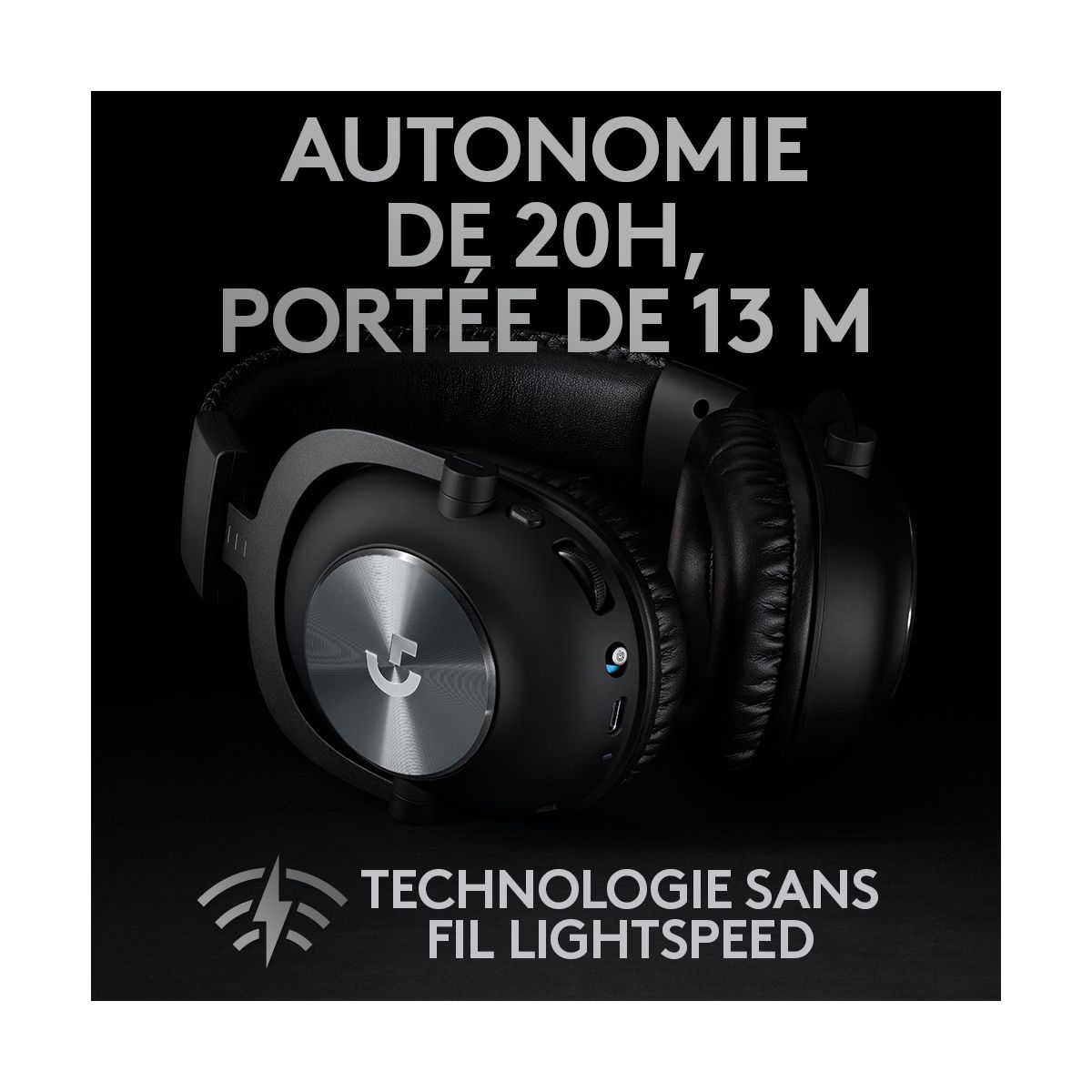 Casque gamer G PRO X WIRELESS Lighspeed noir, LOGITECH