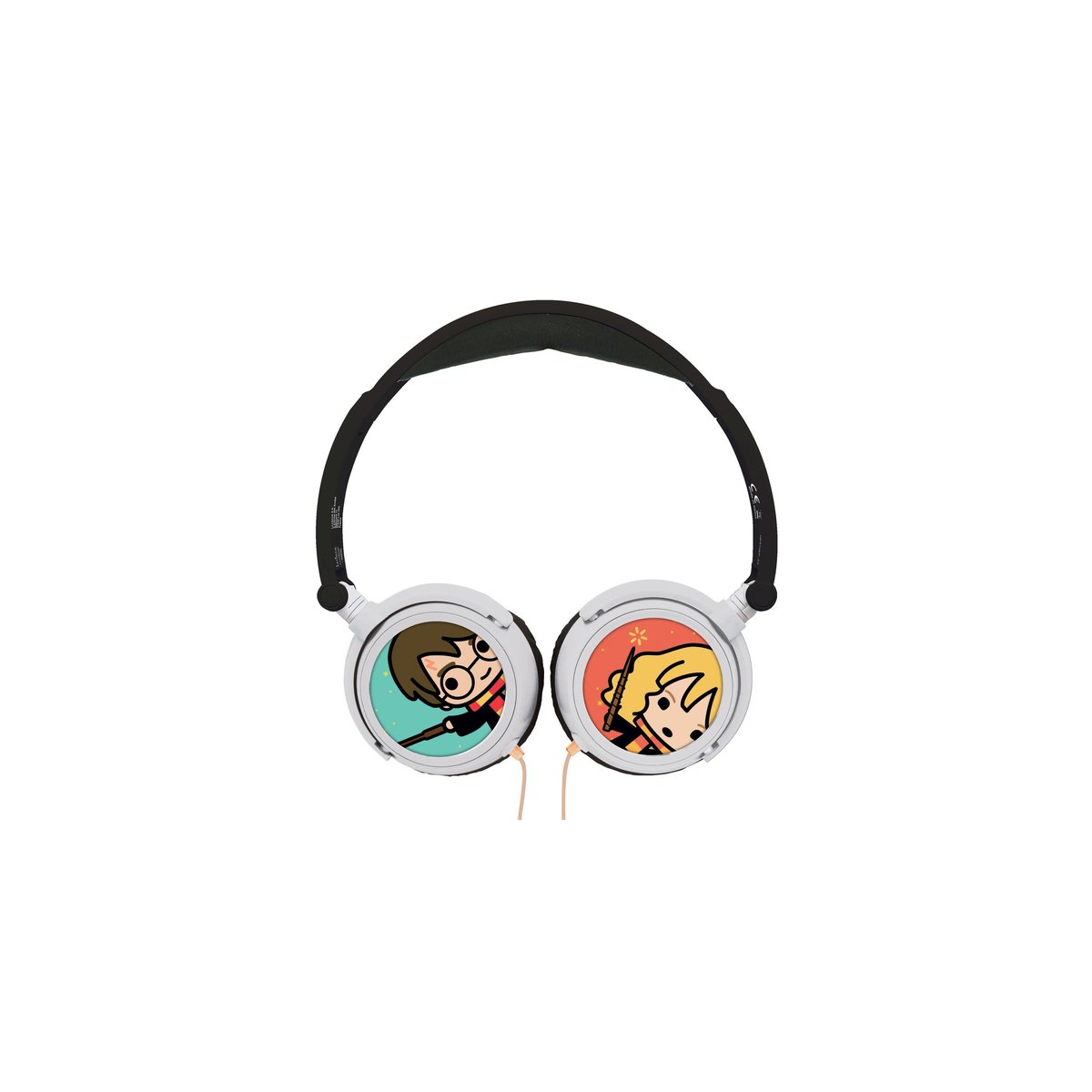 Casque stéréo filaire pliable Harry Potter blanc, LEXIBOOK