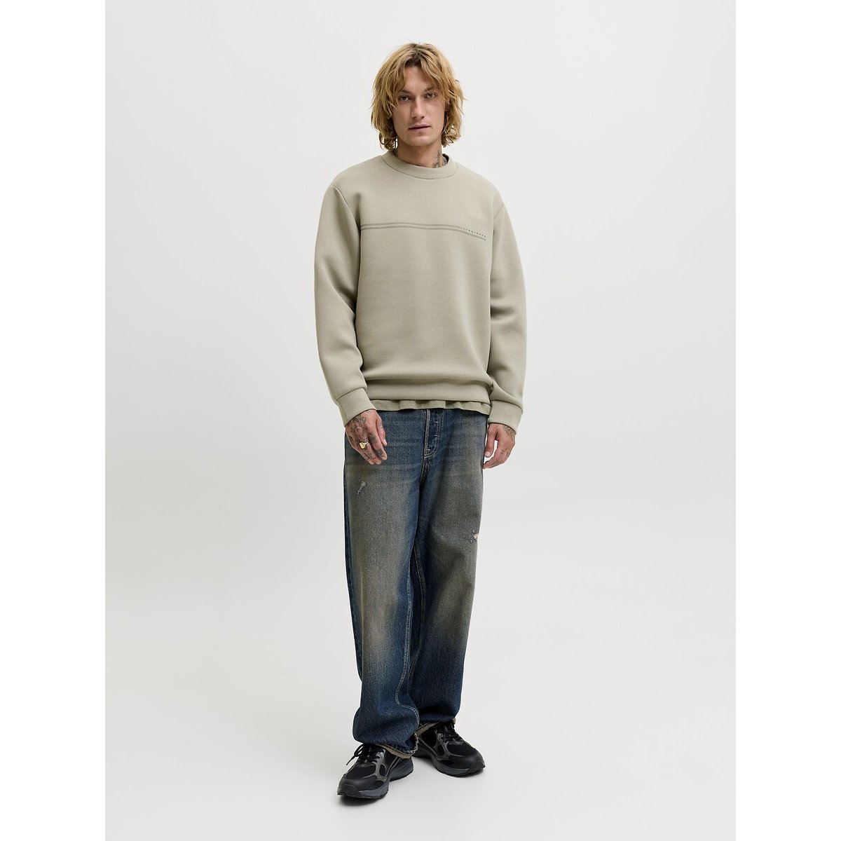 Sweat col rond, FUSION beige, JACK & JONES